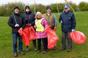 Litter picking at a local Community Centre.